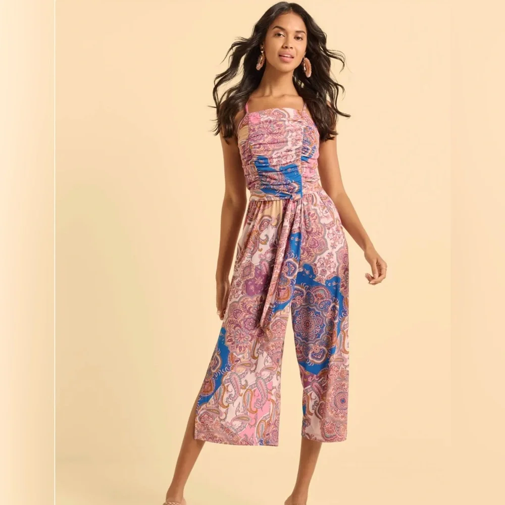 VENUS Paisley Print Jumpsuit | M | NWT - Picture 1 of 10